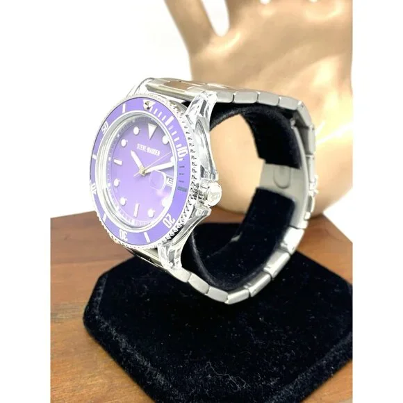 Steve Madden Women\'s Watch SM/1037 Quartz Purple Dial Stainless Steel 40mm Steve Madden Women main image 2